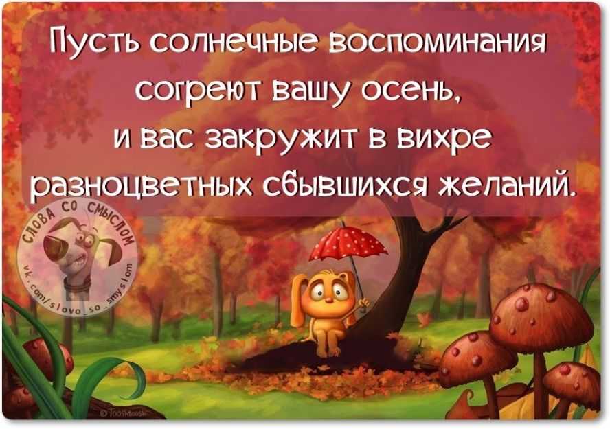 Статусы про осень прикольные