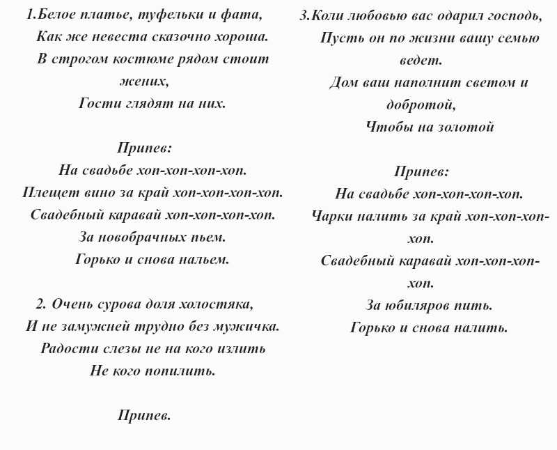 Песни-переделки на свадьбу — веселые и душевные тексты, которые помогут поздравить молодых!