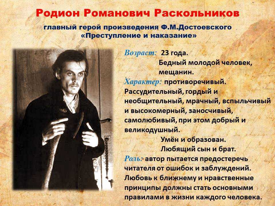 Сочинение раскольников в романе преступление и наказание (образ и характеристика)