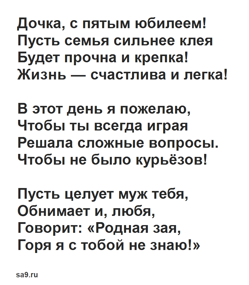 Поздравления с днем рождения дочери