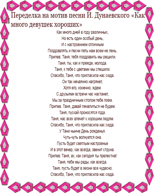 Современные песни переделки на юбилей