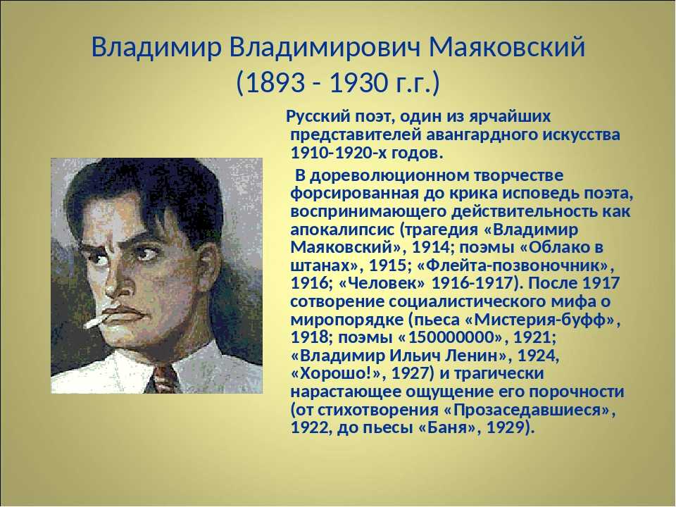 Владимир маяковский - биография и личная жизнь