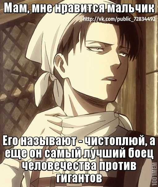 Леви аккерман из аниме атака титанов
